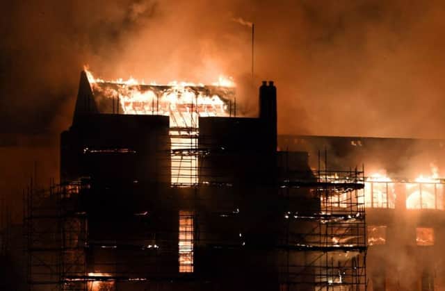 The Art School has moved 6 inches since the blaze. Picture; John Devlin