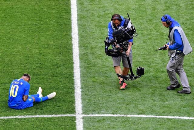 The hugely indulged Neymar pouted, sulked and threw himself to the ground. Picture: Guiseppe Cacace/Getty Images