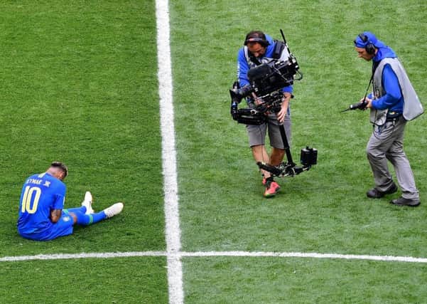 The hugely indulged Neymar pouted, sulked and threw himself to the ground.  Picture: Guiseppe Cacace/Getty Images