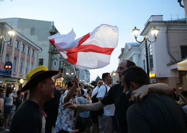 England fans in Nizhny Novgorod  ahead of the match on Sunday against Panama at the 2018 FIFA World Cup in Russia. Picture: Aaron Chown/PA Wire