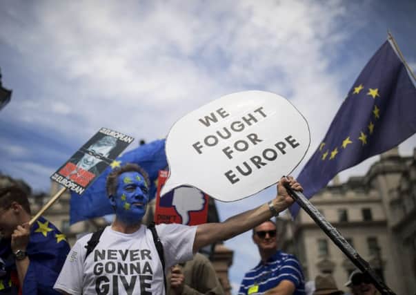 Protestors took part in the People's Vote demonstration against Brexit on Saturday. Picture: Getty Images