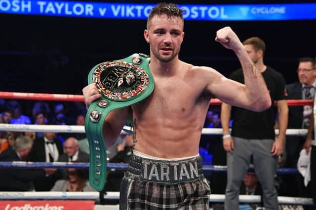 Josh Taylor racked up an impressive points win over Viktor Postol. Picture: SNS Group