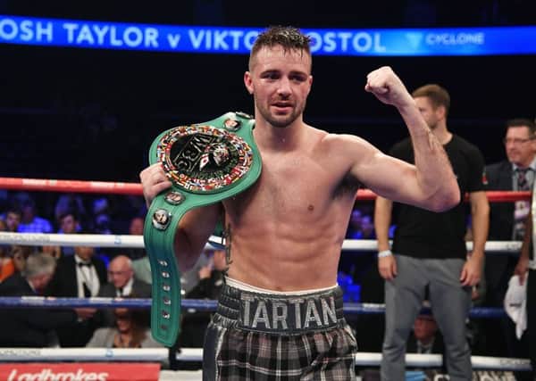 Josh Taylor racked up an impressive points win over Viktor Postol. Picture: SNS Group
