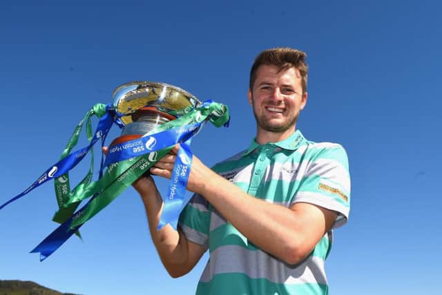 David Law celebrates winning the SSE Scottish Hydro Challenge in Aviemore. Picture: Tony Marshall/Getty Images