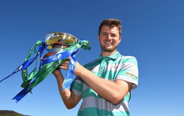 David Law celebrates winning the SSE Scottish Hydro Challenge in Aviemore. Picture: Tony Marshall/Getty Images