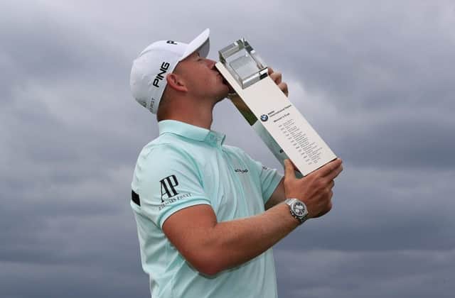 England's Matt Wallace celebrates after winning the BMW International Open in Germany. Picture: Matthew Lewis/Getty Images