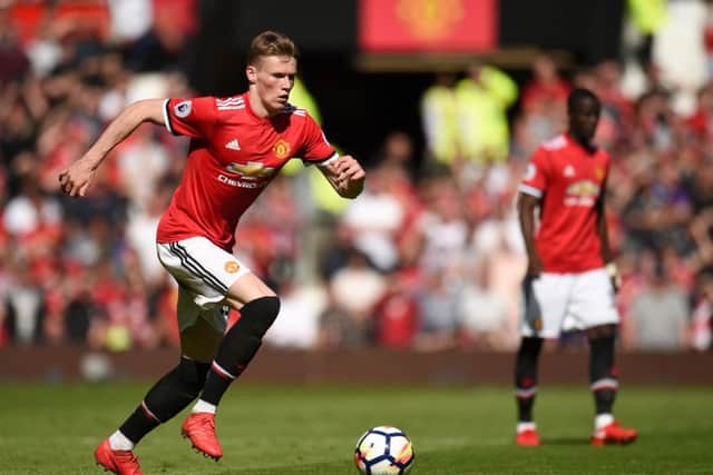 Scott McTominay runs with the ball during an English Premier League match between Manchester United and Watford. Picture: Getty Images