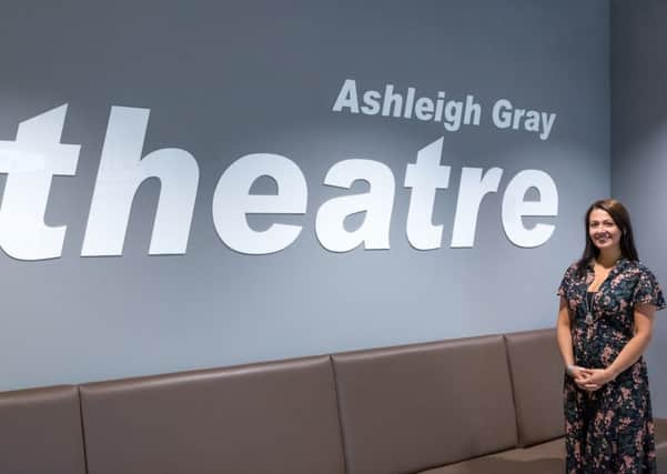 Ashleigh Gray returns home to see the new theatre in her name at the new Newbattle High School. Mark McGee Photography