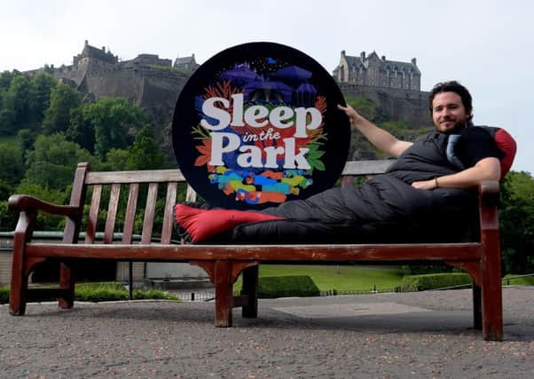 Josh Littlejohn launches the latest Sleep in the Park event. Picture: Lisa Ferguson