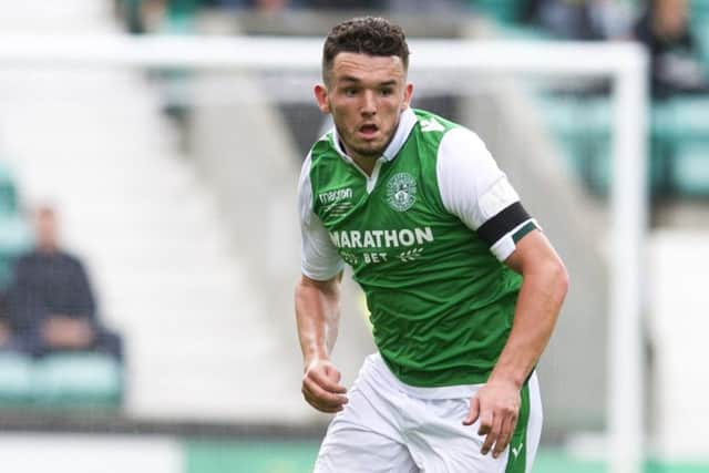Hibs midfielder John McGinn in action. Picture: Ian Rutherford