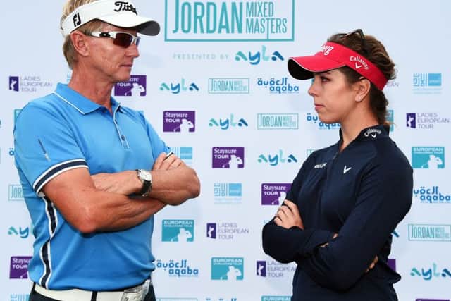 Four-time Staysure Tour winner Philip Golding and Ladies European Tour member Georgia Hall. Picture: Getty Images