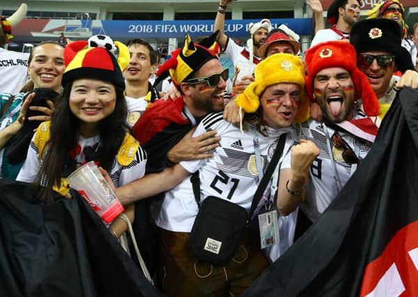 Fans prepare for the Germany and Sweden game at the Fisht Stadium in Sochi, Russia (Picture: Anadolu Agency/Getty Images)