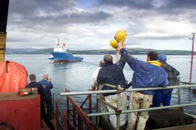 Workers at the Ferguson yard at Port Glasgow pictured in 2001. Picture: Donald Macleod