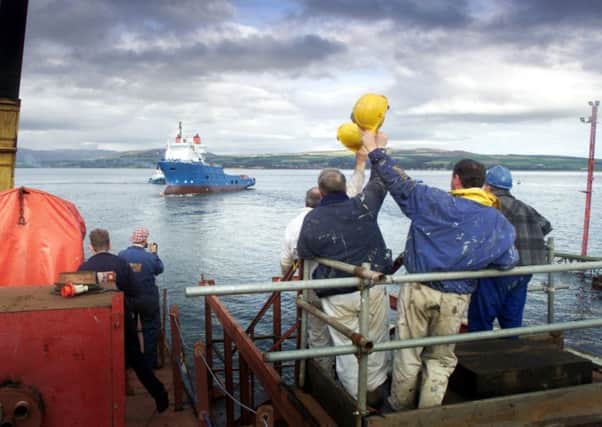Workers at the Ferguson yard at Port Glasgow pictured in 2001. Picture: Donald Macleod