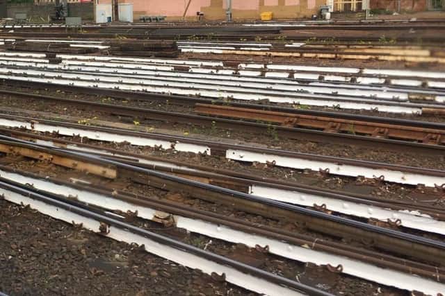 Rails have been painted white to deflect the heat. Picture: Network Rail