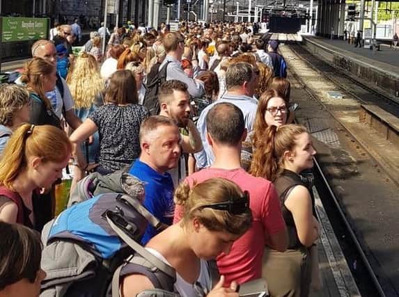 Passengers at Queen Street Station in Glasgow complained of lack of information about the disruption. Picture: Craig Howard