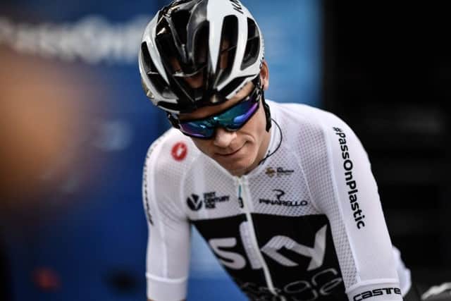 Chris Froome prepares for a training session in Saint-Mars-la-Reorthe ahead of the Tour de France. Picture: Jeff Pachoud/AFP/Getty Images