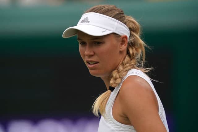 Caroline Wozniacki lost to Ekaterina Makarova. Picture: PA