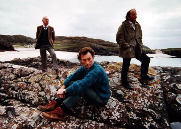 Assynt CroftersLeft to Right, John McKenzie, vice chairman, Bill Ritchie, secretary, and Alan McCrae, chairman of the Assynt Crofters. Pictured at Clachtol, part of the disputed land. PIC: Herald and Times.