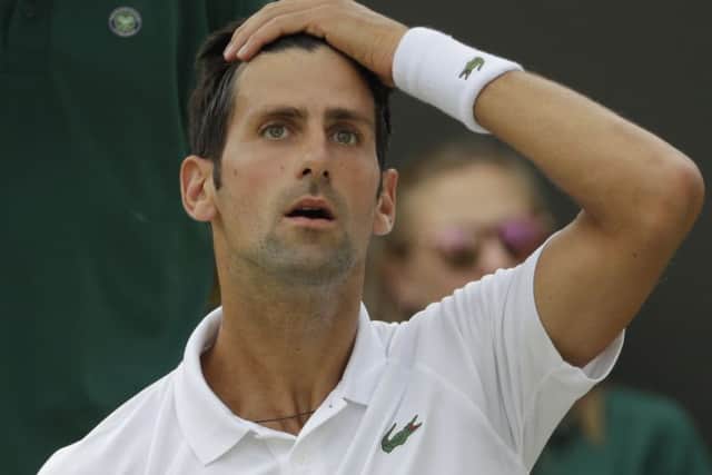 Novak Djokovic felt discomfort in his knee during his second-round match against Horacio Zeballos. Picture: Ben Curtis/AP