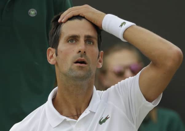 Novak Djokovic felt discomfort in his knee during his second-round match against Horacio Zeballos. Picture: Ben Curtis/AP