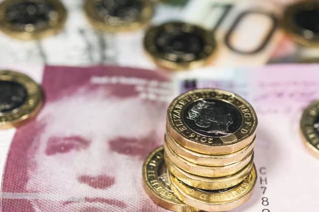 The pound was up 0.5 per cent against the dollar at 1.33, and 0.3 per cent higher versus the euro at 1.13. Picture: John Devlin