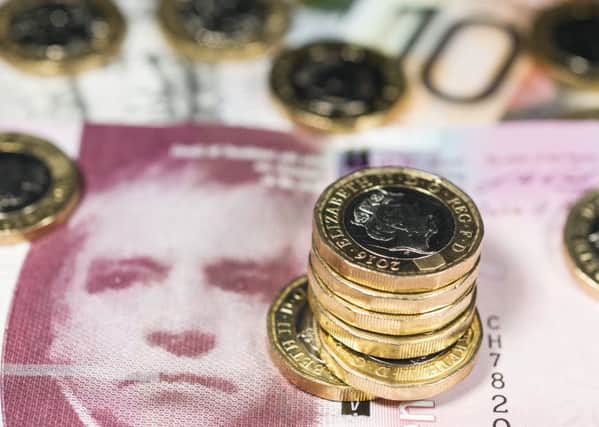 The pound was up 0.5 per cent against the dollar at 1.33, and 0.3 per cent higher versus the euro at 1.13. Picture: John Devlin