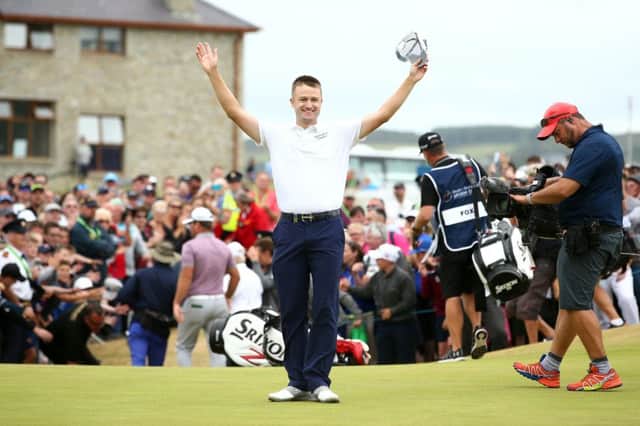 Russell Knox celebrates his Irish Open victory. Picture: Jan Kruger/Getty Images
