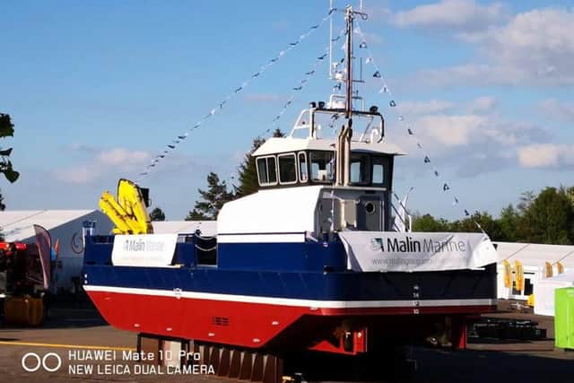The new workboat which has been built in Renfrew. Picture: Malin Group