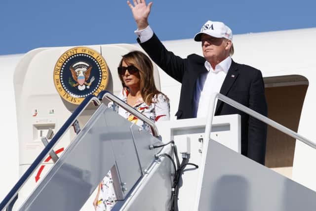 President Donald Trump is expected to spend the weekend in Scotland. Picture: AP Photo/Carolyn Kaster