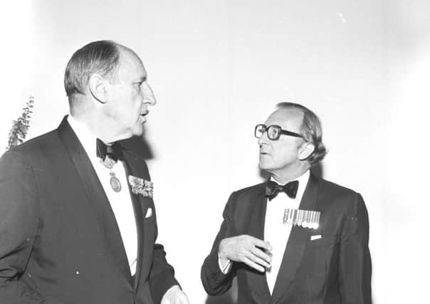 Lord Carrington (right) at a NATO dinner at Edinburgh Castle in July 1973. Picture: TSPL