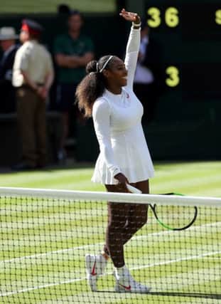 Serena Williams after her win against Camila Giorgi. Picture: Jonathan Brady/PA Wire