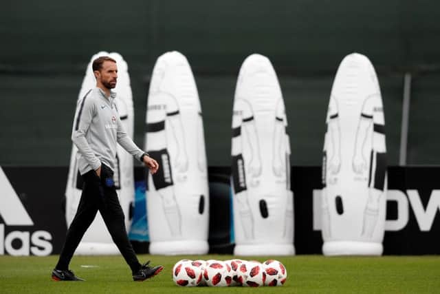 England's head coach Gareth Southgate is relishing his side's last-four clash against Croatia. Pic: Getty Images