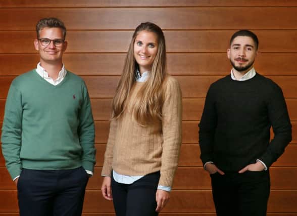 Patrick Renner, Susanne Mitschke and Rogelio Arellano of MindMate. Picture: Stewart Attwood