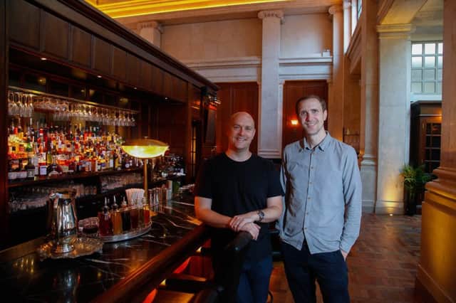 Will Beckett and Huw Gott at the new Hawksmoor branch. Picture: Scott Louden.