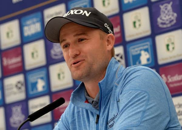 Russell Knox speaks to the media ahead of the Aberdeen Standard Investments Scottish Open at Gullane. Picture: Getty Images