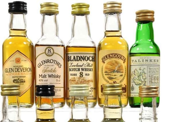 The whisky miniatures going up for auction number in their thousands