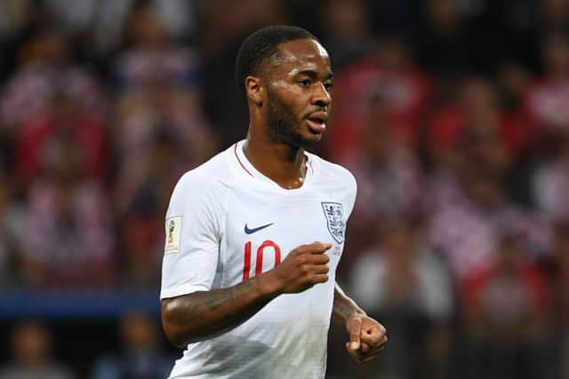 England's forward Raheem Sterling. Picture: AFP/Getty