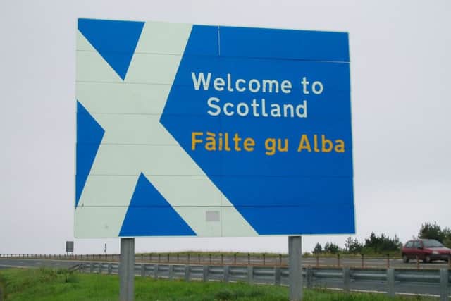 A Gaelic sign on the Scottish border. Picture: WikiCommons