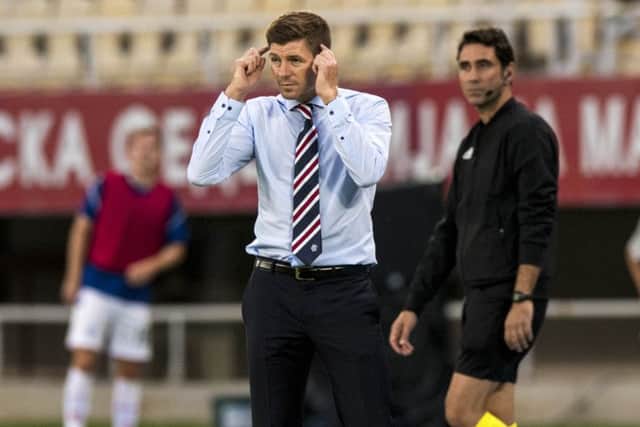 Steven Gerrard guided Rangers past Shkupi in the Europa League. Picture: Alan Harvey/SNS