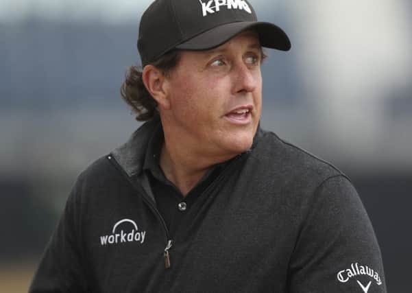 Phil Mickelson during a practice round at Carnoustie. Picture: Jon Super/AP