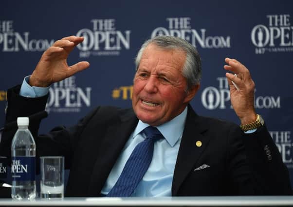 Gary Player speaks to the media at Carnoustie. Picture: Stuart Franklin/Getty Images