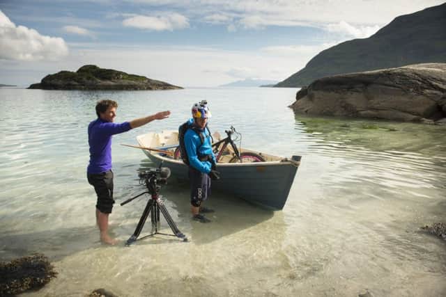 Cut Media founder Stu Thomson (left) with cyclist and long-time collaborator Danny MacAskill