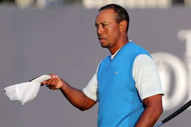 Tiger Woods at the 18th after posting a first-round 71 at Carnoustie. Picture: Richard Sellers/PA Wire