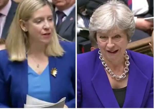 Andrea Jenkyns put the Prime Minister on the spot during PMQs. Picture: Parliament TV