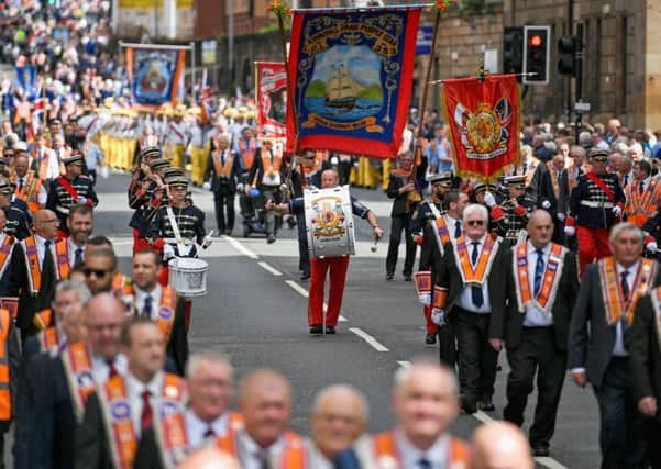 An Orange Walk. (Photo by Jeff J Mitchell/Getty Images)