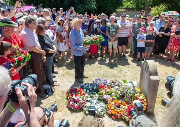 Labour leader Jeremy Corbyn at the annual Tolpuddle Martyrs Festival and Rally in Dorset yesterday, held to celebrate the memory of the Tolpuddle Martyrs. Picture: SWNS