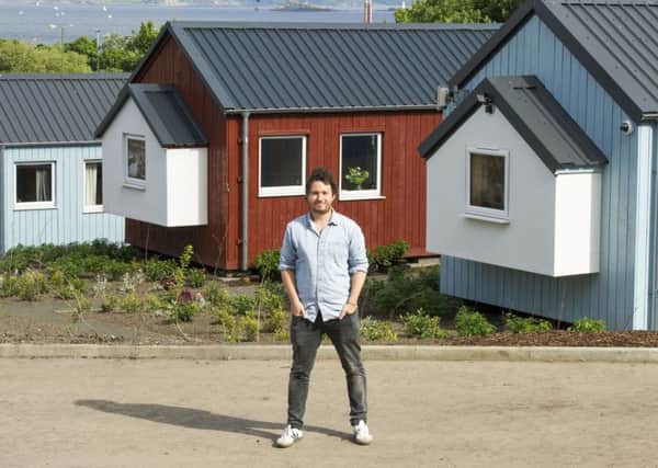 Josh Littlejohn at the new Social Bite village, Edinburgh. Picture: Ian Rutherford