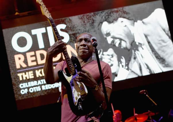 Otis Redding III performs at a celebration of what would have been his father's 75 birthday