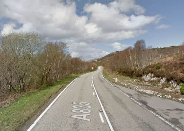 The motorcyclist died in a collision near the Braemore junction on the A835. Picture: Google Maps